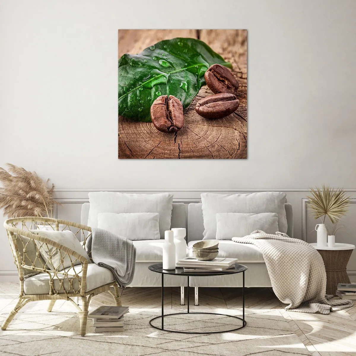 Cuadro sobre vidrio - Impresiones sobre Vidrio - El auténtico y negro - 70x70 cm