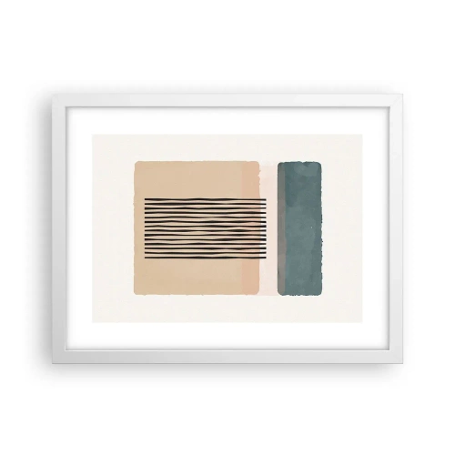 Póster en marco blanco - Todo en orden - 40x30 cm