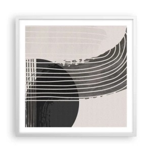 Póster en marco blanco - Ida y vuelta - 60x60 cm