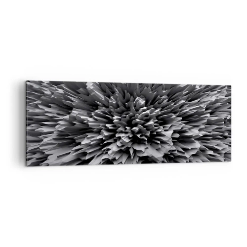 Cuadro sobre lienzo - Impresión de Imagen - Estructura abstracta en tonos de gris - 140x50cm - No puede ser más afilado - Decoración de pared moderna para salón y dormitorio ARTTOR