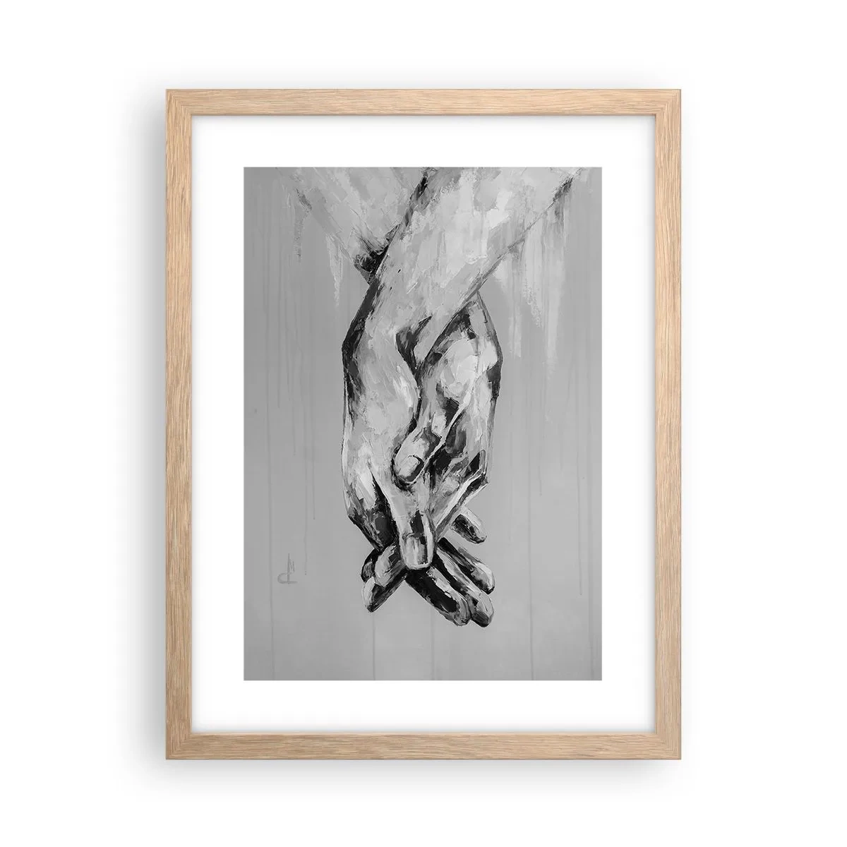 Póster en marco roble claro - El comienzo... - 30x40 cm