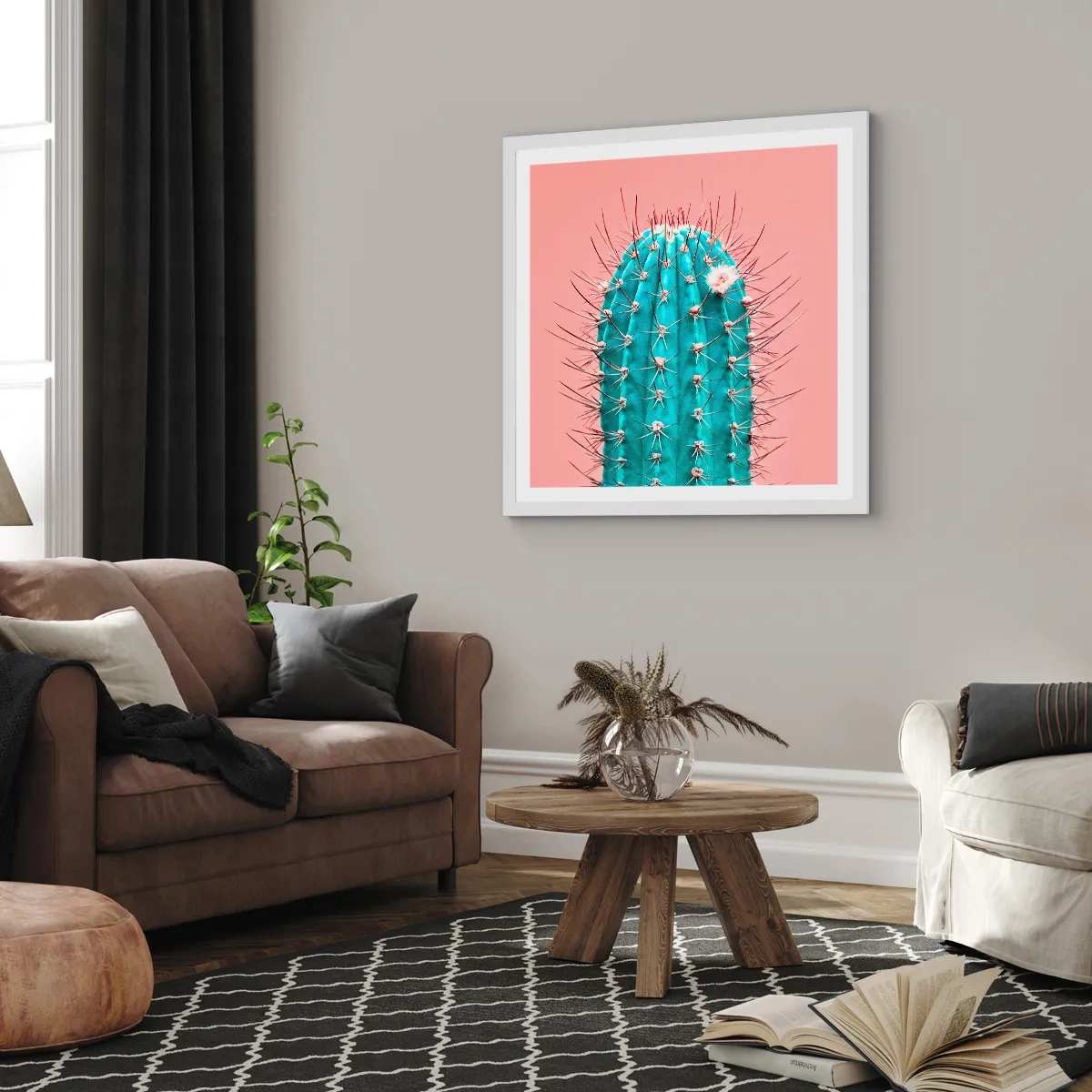 Póster en marco blanco - Se mira, pero no se toca - 50x50 cm