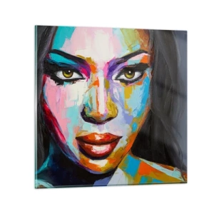 Cuadro sobre vidrio - Impresiones sobre Vidrio - Mirada penetrante - 30x30 cm