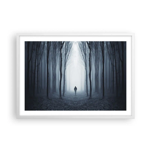 Póster en marco blanco - Alto y claro - 70x50 cm