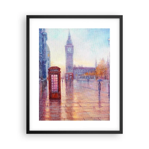 Póster en marco negro - Un día de otoño en Londres - 40x50 cm