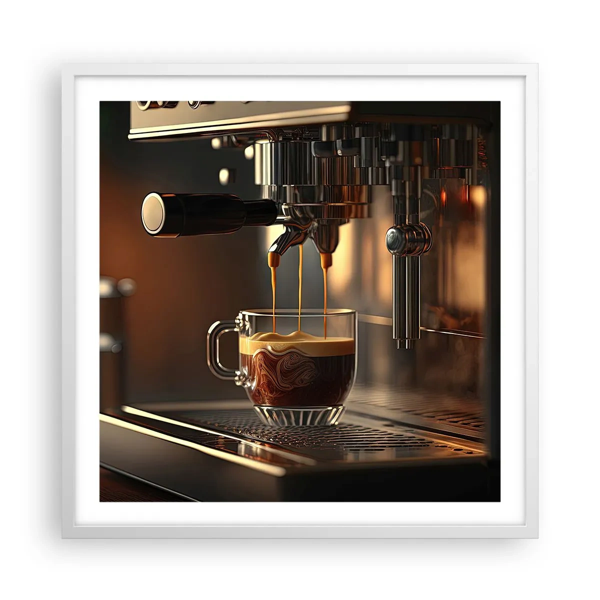 Póster en marco blanco - Un brebaje sensual - 60x60 cm