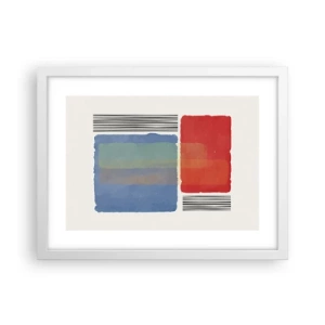 Póster en marco blanco - Espíritu y alma de la geometría - 40x30 cm