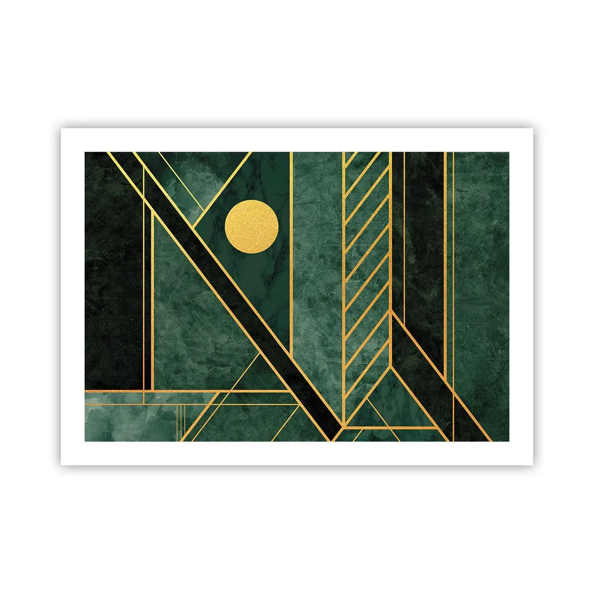 Póster - La dinámica del oro y el azul - 70x50 cm