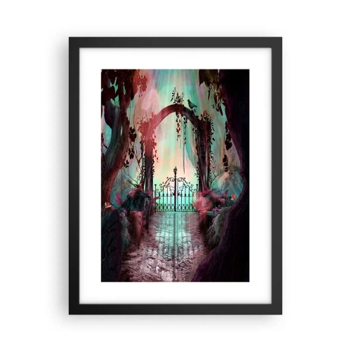 Póster en marco negro - Jardín secreto - 30x40 cm