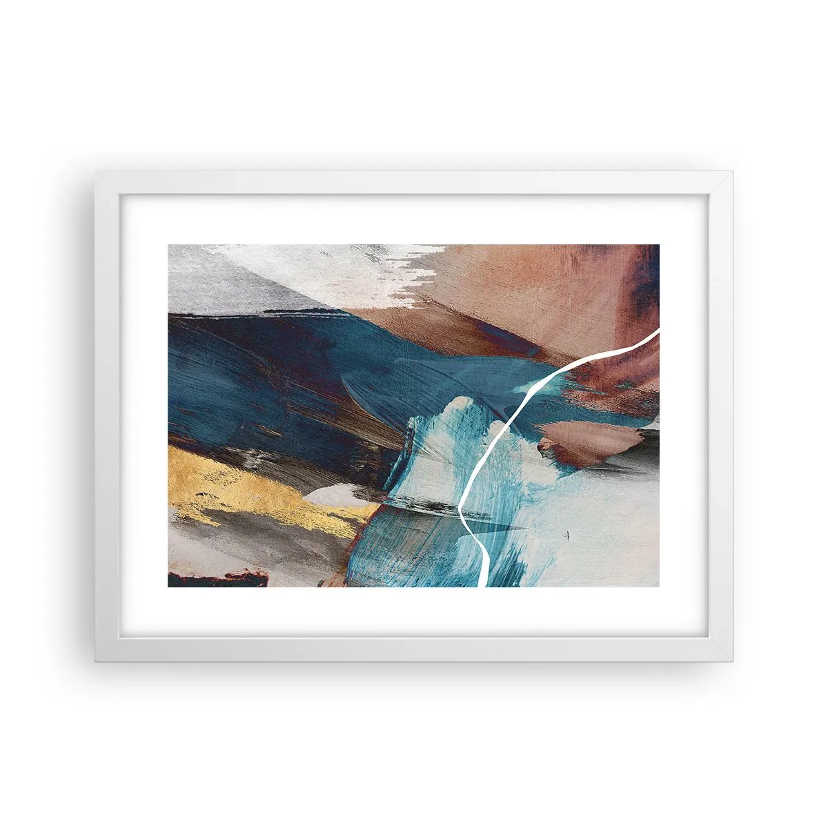 Póster en marco blanco - Con estilo y energía - 40x30 cm