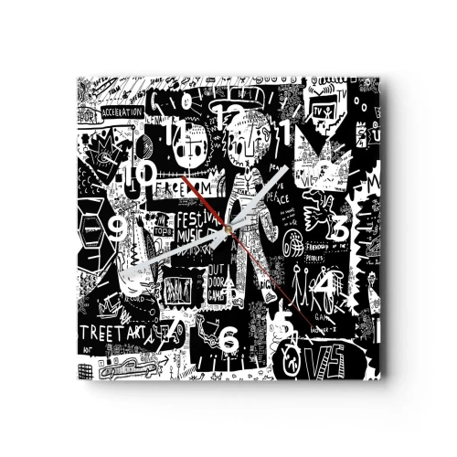 Reloj de pared - Reloj de vidrio - La juventud espiritual de la ley y la alegría - 30x30 cm