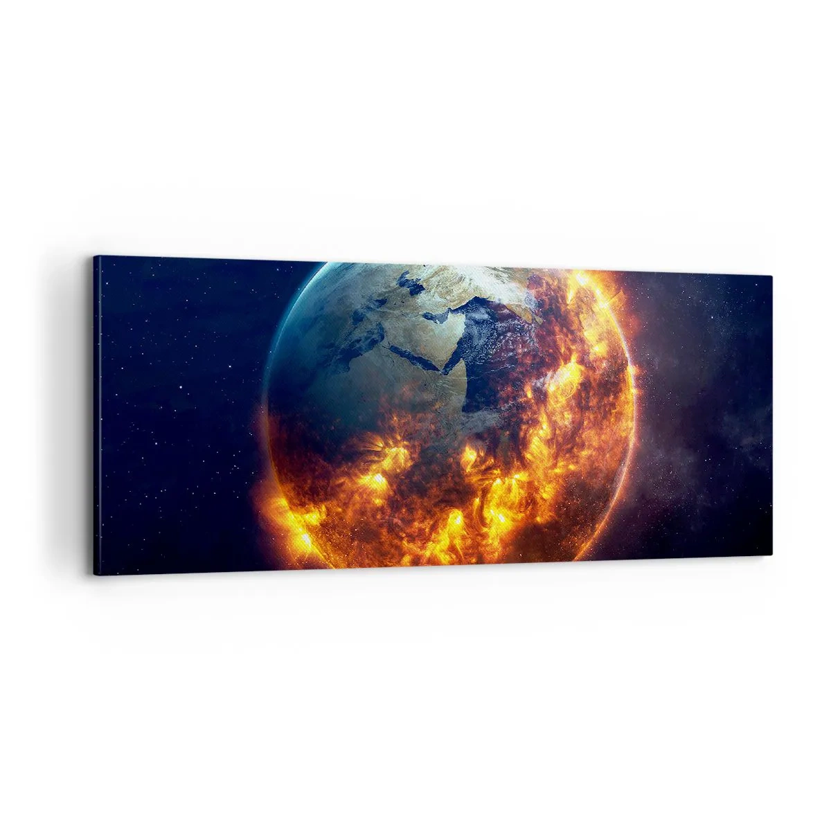 Cuadro sobre lienzo - Impresión de Imagen - La llama del apocalipsis - 100x40 cm