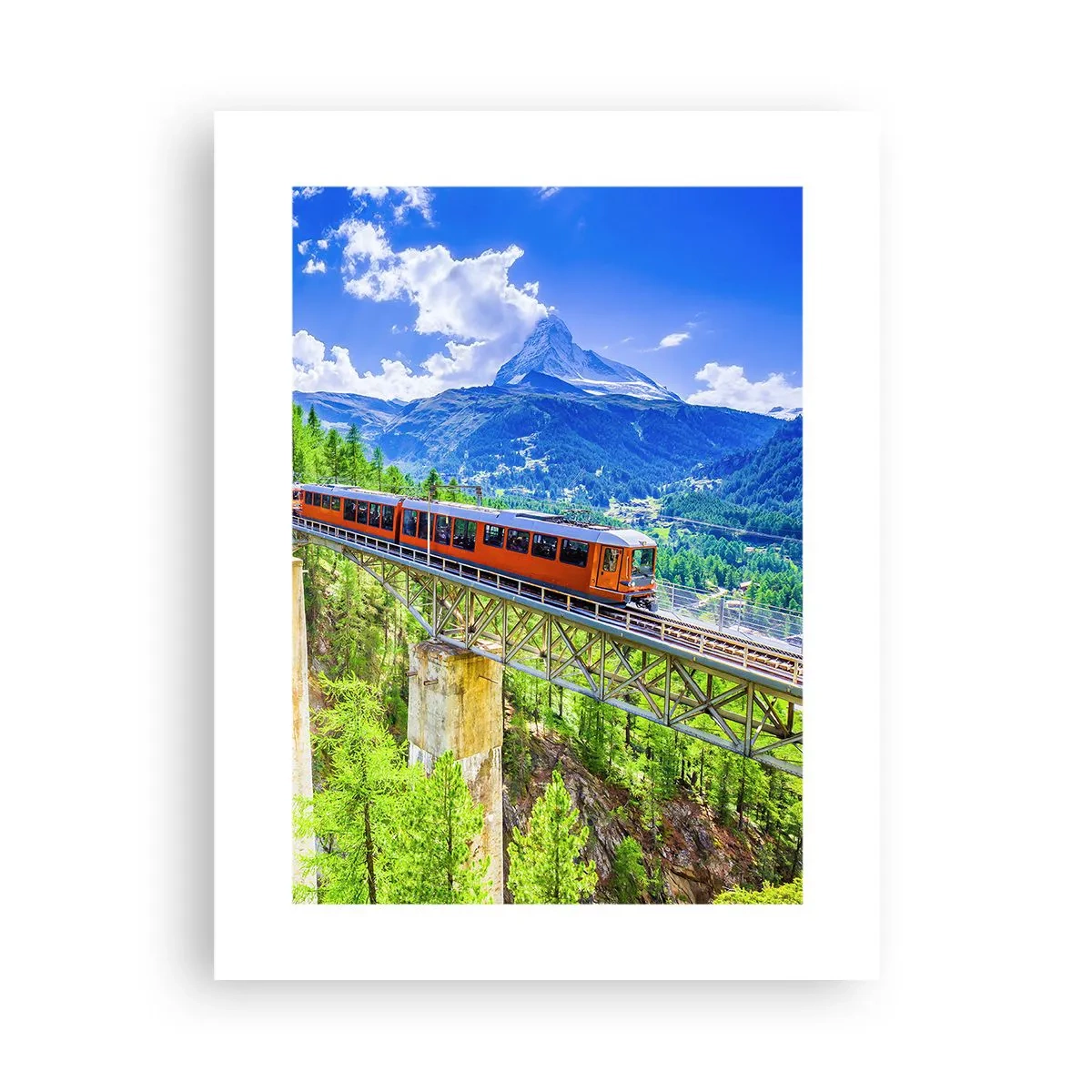 Póster - Ferrocarril a los Alpes - 30x40 cm