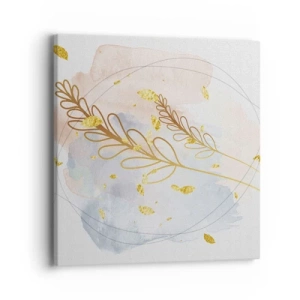 Cuadro sobre lienzo - Impresión de Imagen - Ráfaga dorada - 40x40 cm