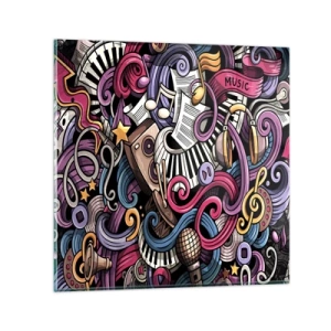 Cuadro sobre vidrio - Impresiones sobre Vidrio - Una melodía complicada - 60x60 cm