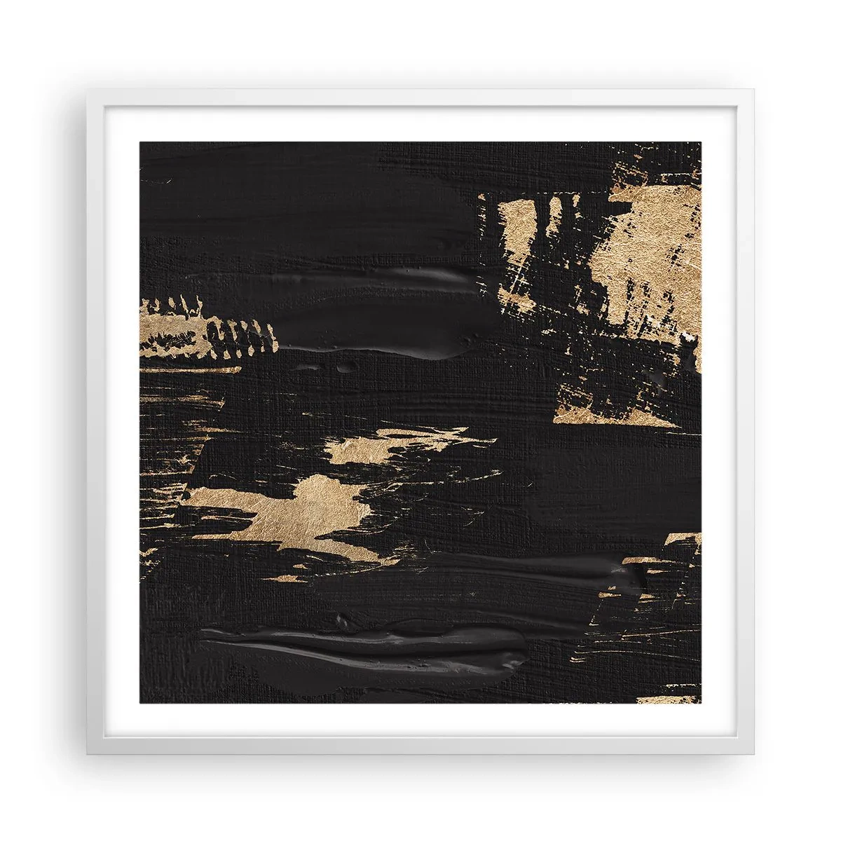 Póster en marco blanco - Un rastro de tacto - 60x60 cm