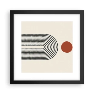 Póster en marco negro - Magnetismo de formas y colores - 30x30 cm