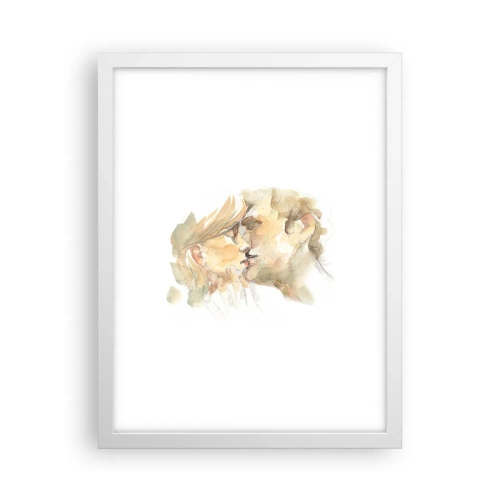 Póster en marco blanco - ¿La media naranja encontrada? - 30x40 cm