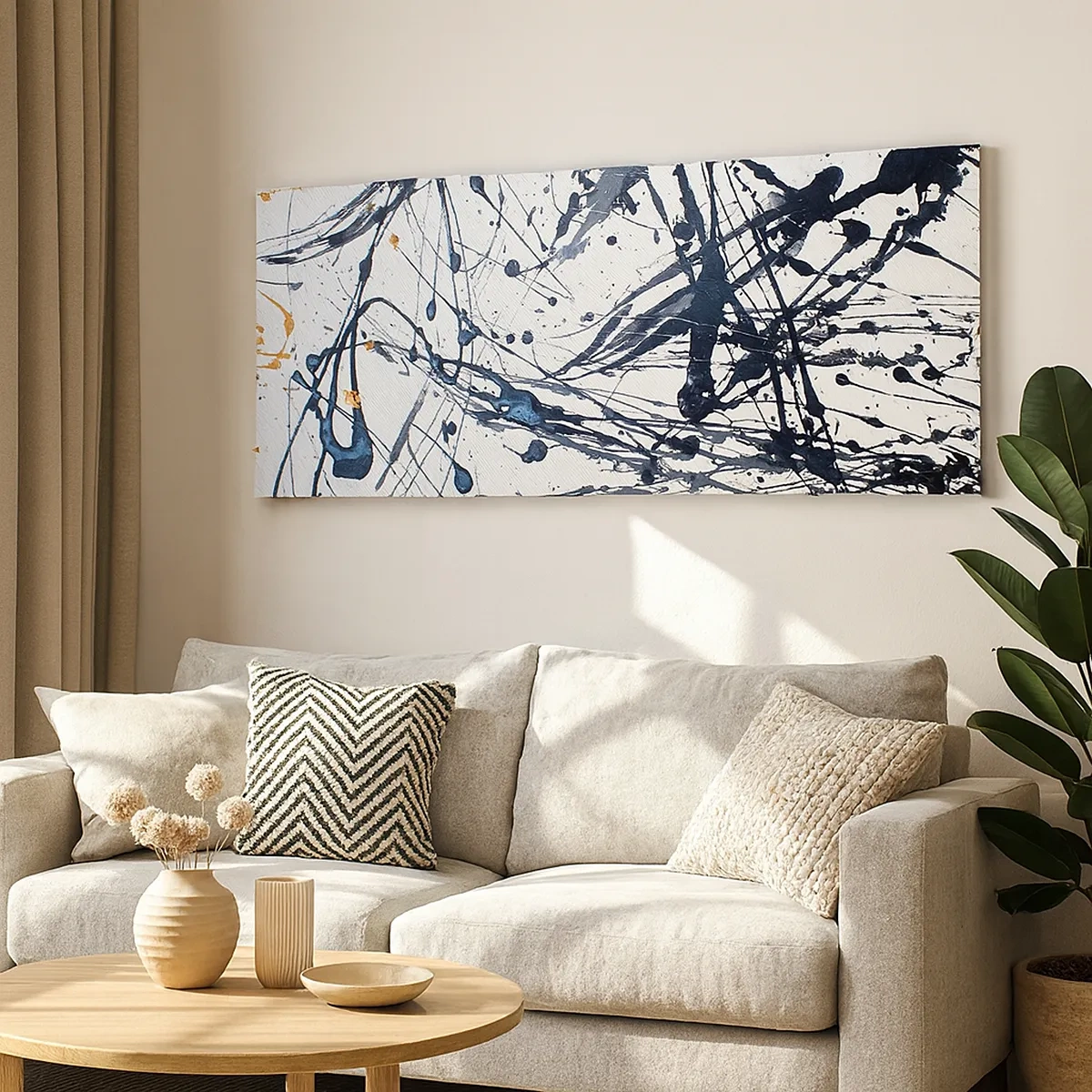 Cuadro sobre lienzo - Impresión de Imagen - Abstracción expresionista - 30x30 cm