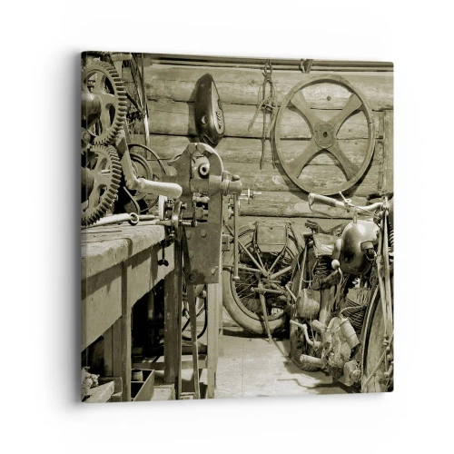 Cuadro sobre lienzo - Impresión de Imagen - En el trastero del abuelo - 40x40 cm