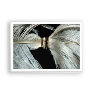 Póster en marco blanco - ...y no te dejaré.... - 100x70 cm