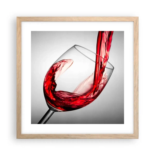 Póster en marco roble claro - Color - Movimiento - Sonido - 40x40 cm