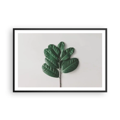 Póster en marco negro - El dibujo de la propia naturaleza - 91x61 cm