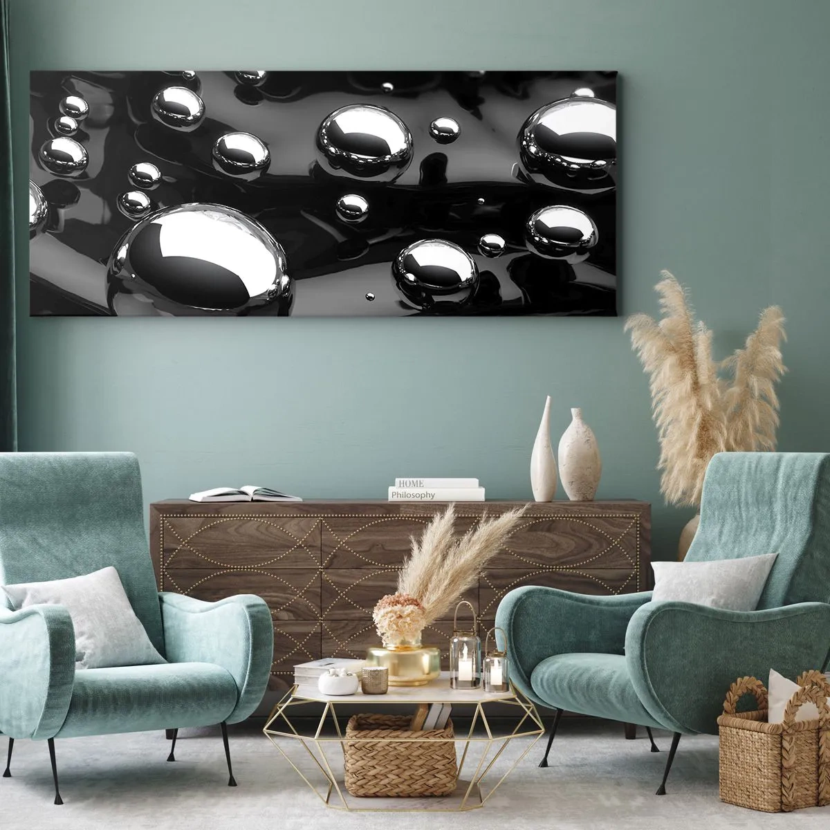 Cuadro sobre lienzo - Impresión de Imagen - De las negras profundidades - 100x40 cm