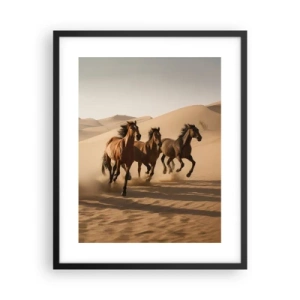 Póster en marco negro - Libre como el viento - 40x50 cm