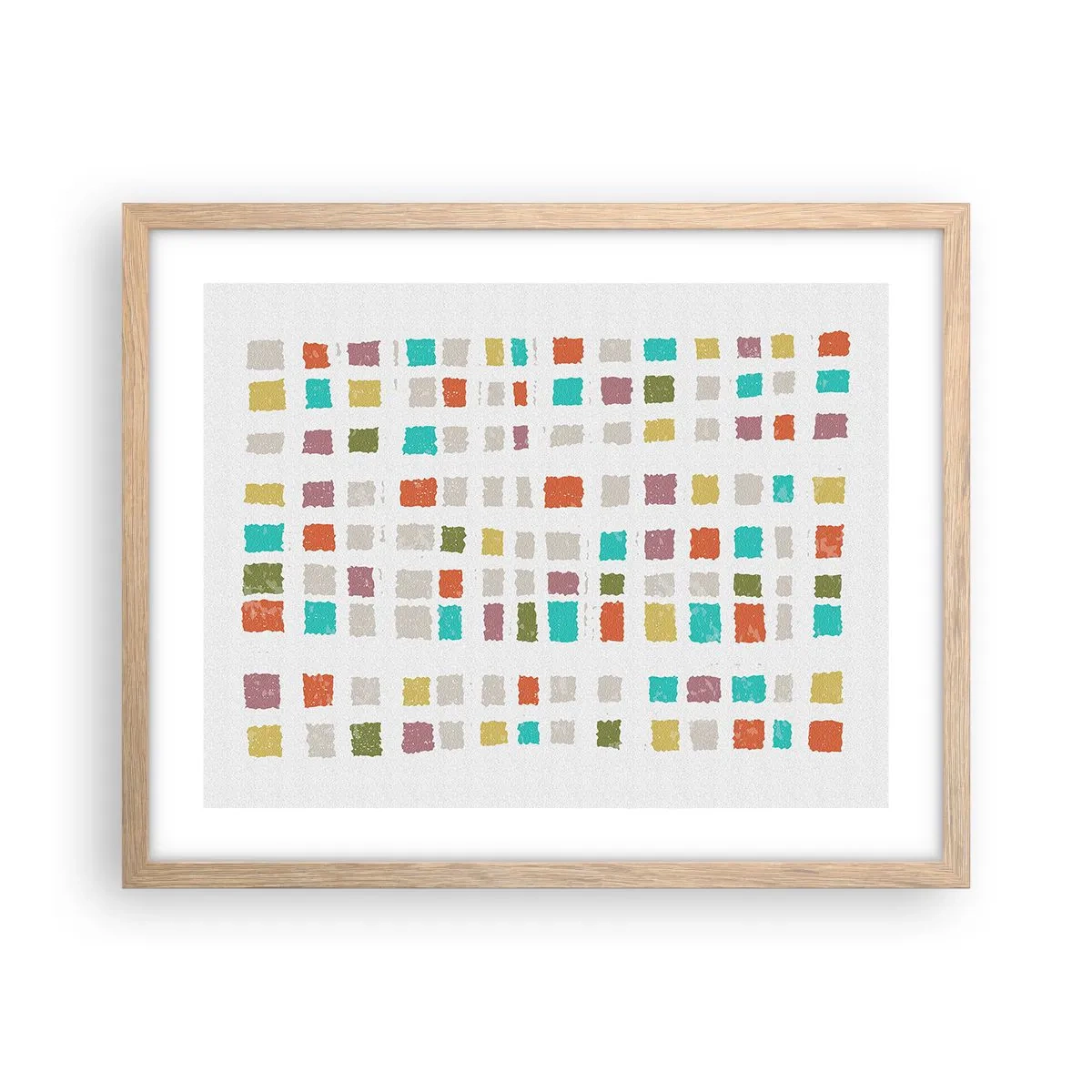 Póster en marco roble claro - Juego desconocido - 50x40 cm