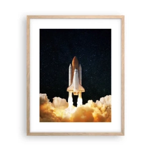Póster en marco roble claro - ¡Ad astra! - 40x50 cm