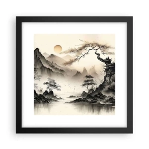 Póster en marco negro - El encanto único de Oriente - 30x30 cm