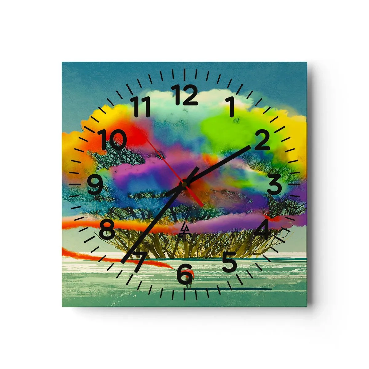 Reloj de pared - Reloj de vidrio - Dale vida a este mundo - 40x40 cm