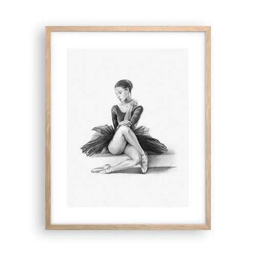 Póster en marco roble claro - Amante de la danza - 40x50 cm