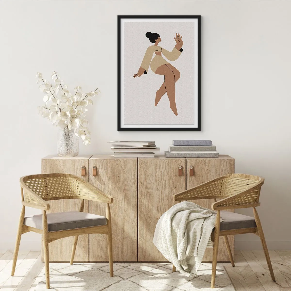 Póster en marco negro - Forma de gracia - 50x70 cm