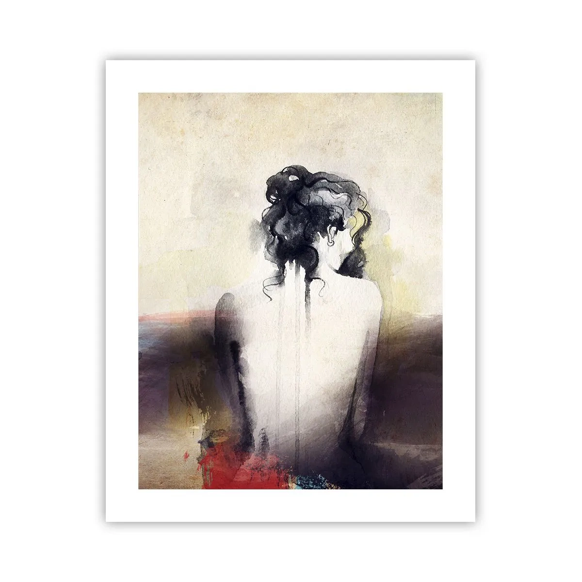Póster - Líneas suaves, formas ovaladas - 40x50 cm