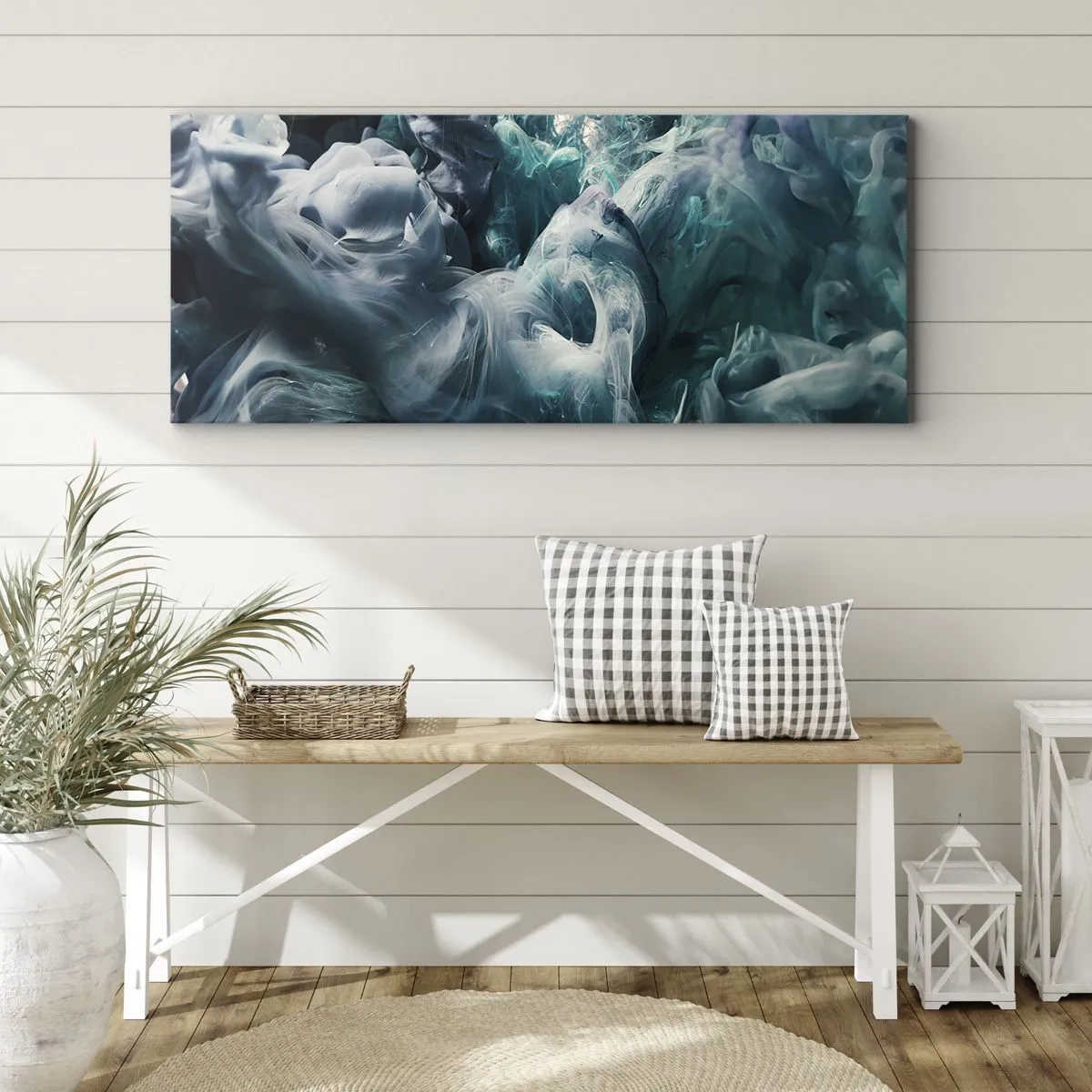 Cuadro sobre lienzo - Impresión de Imagen - Un movimiento de color - 100x40 cm