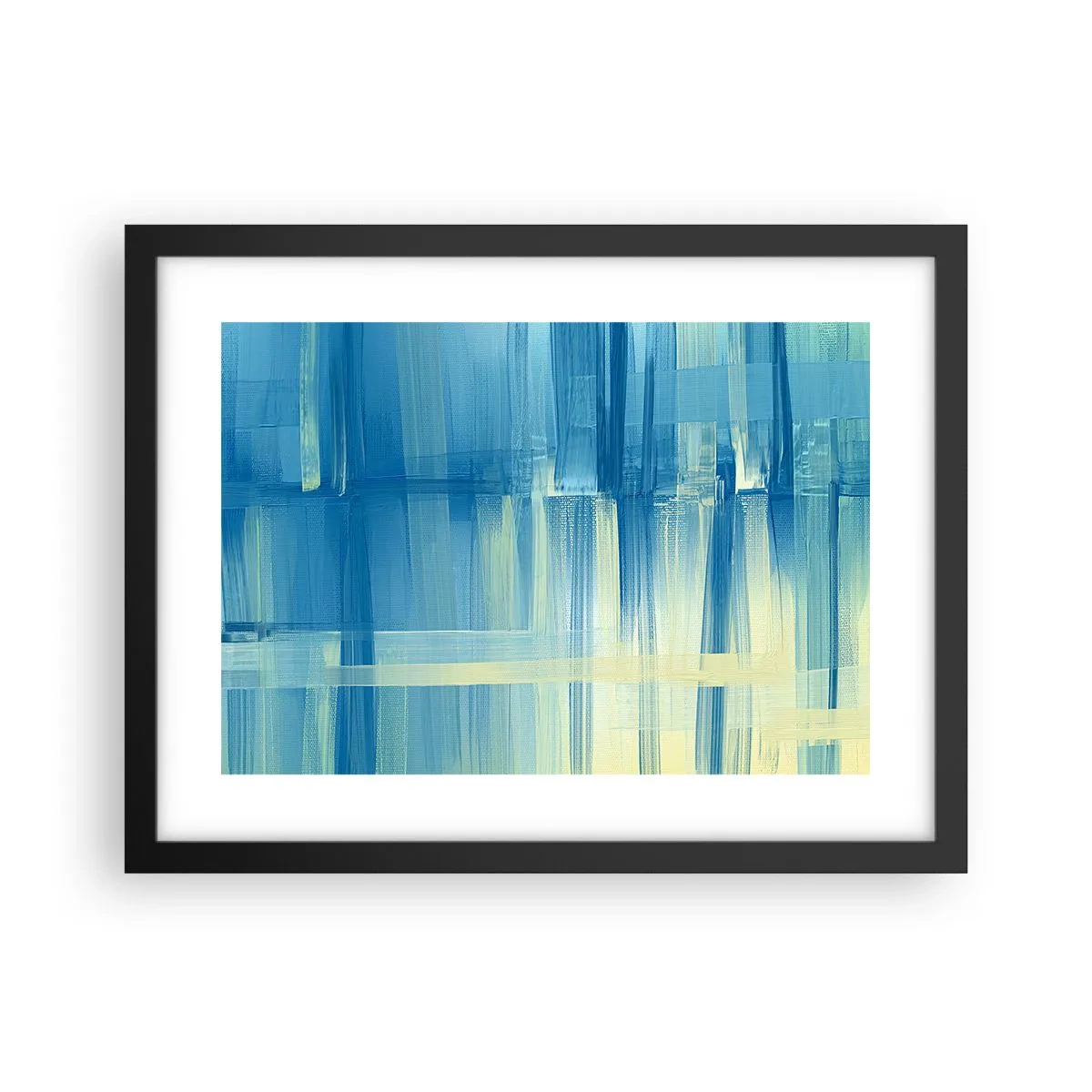 Póster en marco negro - Composición en turquesa - 40x30 cm