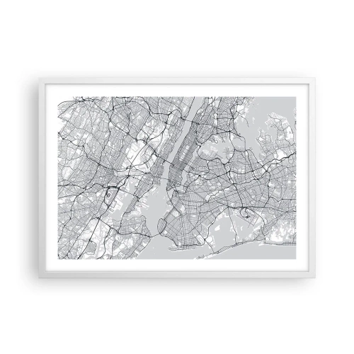 Póster en marco blanco - Anatomía de una metrópolis - 70x50 cm