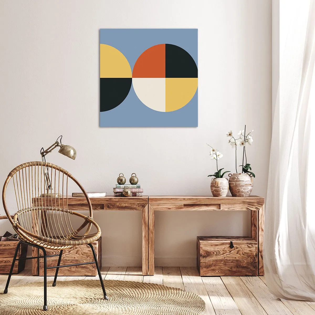 Cuadro sobre lienzo - Impresión de Imagen - Mira y cuenta - 30x30 cm