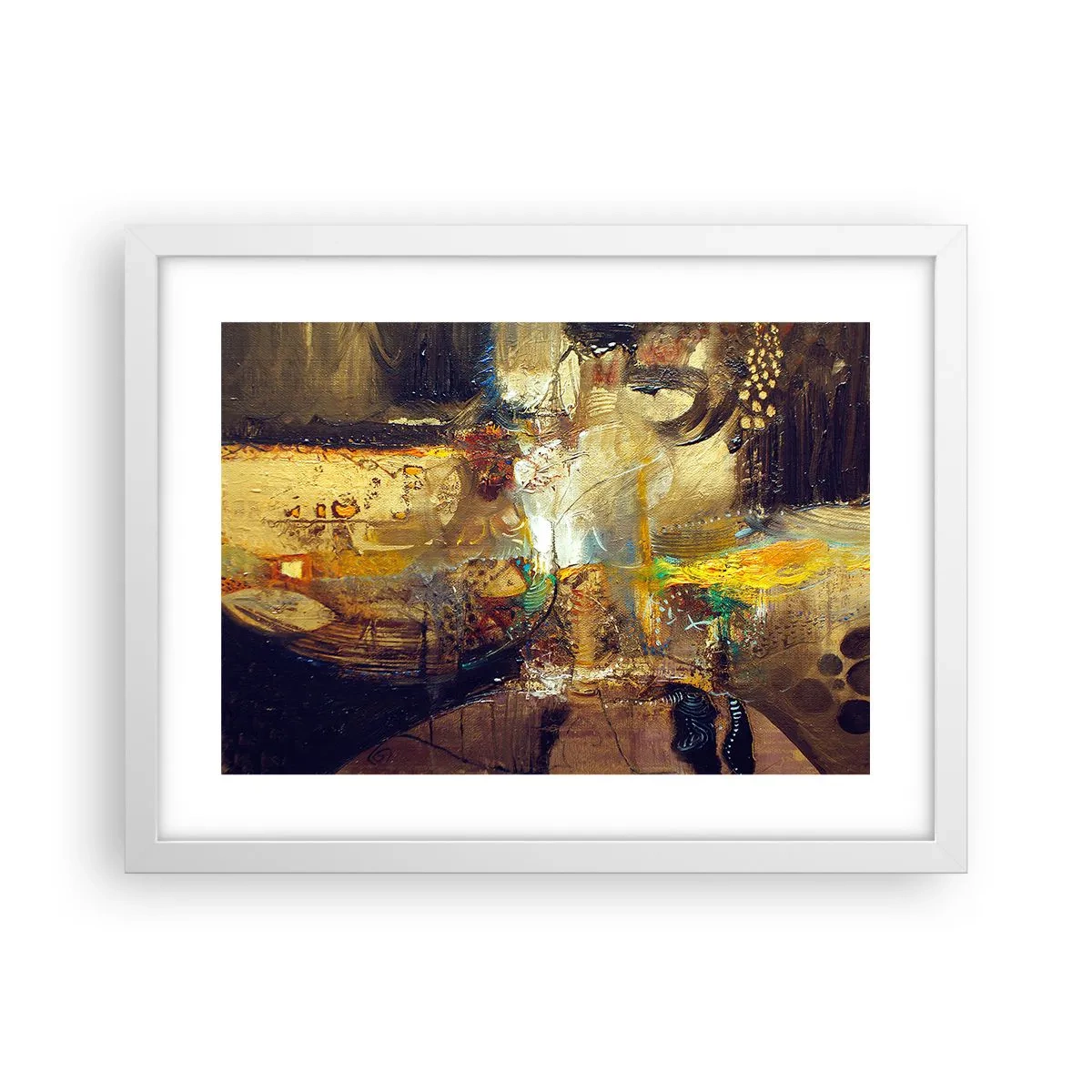 Póster en marco blanco - Frío, templado, caliente - 40x30 cm