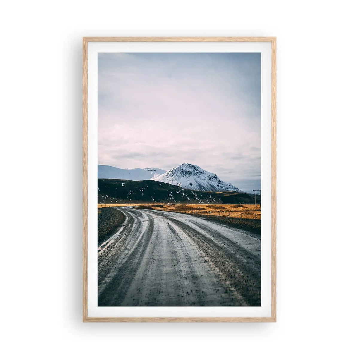 Póster en marco roble claro - En el ambiente islandés - 61x91 cm