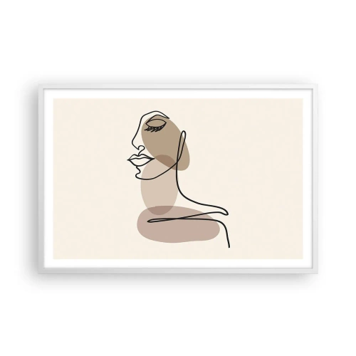 Póster en marco blanco - Una línea de hermosura - 91x61 cm