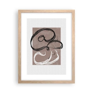Póster en marco roble claro - Composición: la búsqueda de la plenitud - 30x40 cm