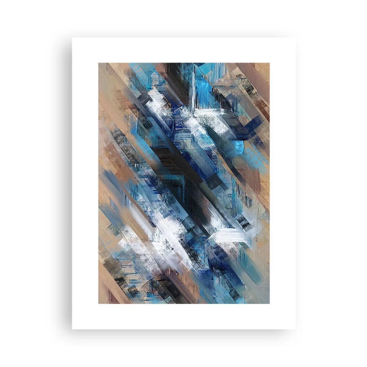 Póster - En una inclinación azul - 30x40 cm