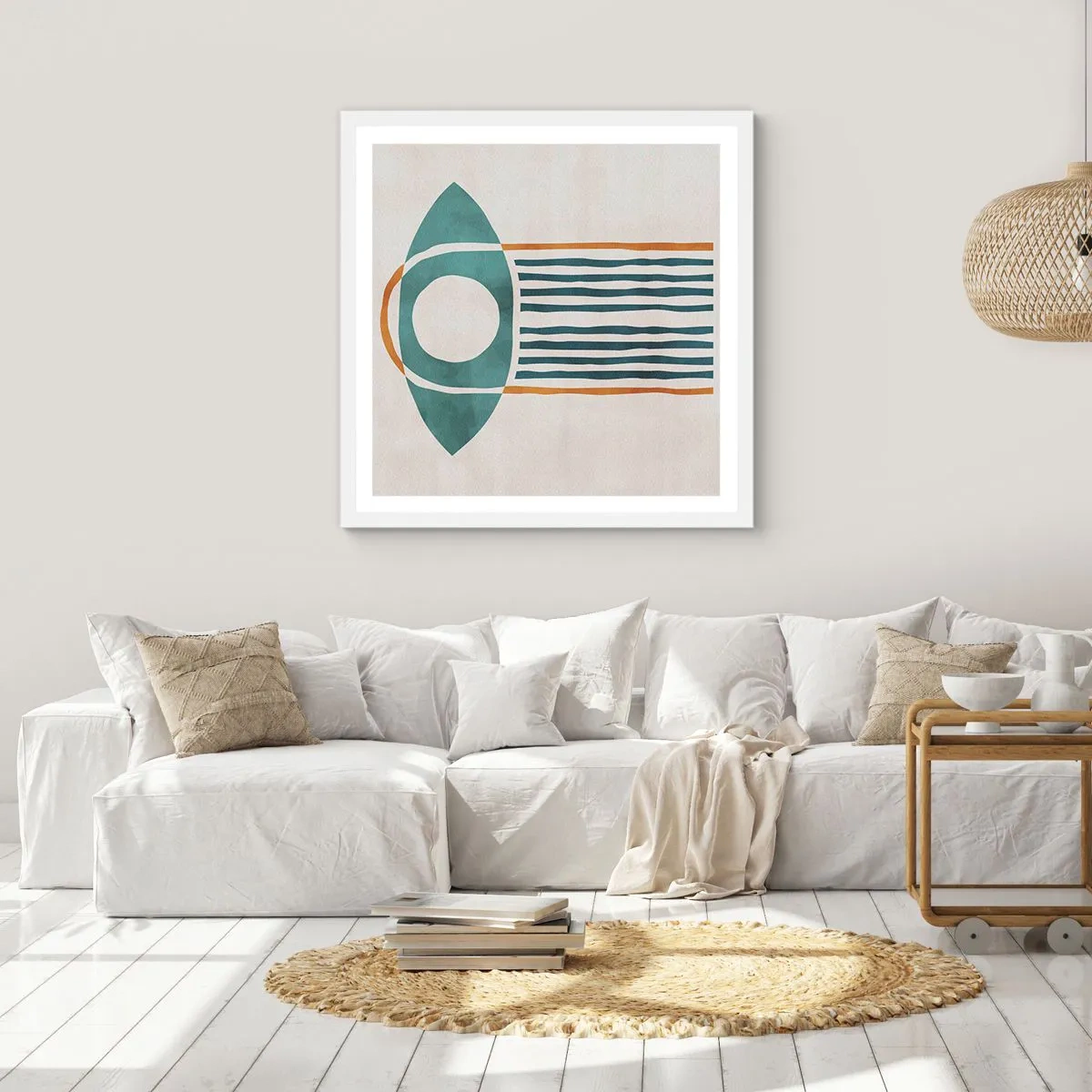 Póster en marco blanco - Signos y rituales - 30x30 cm