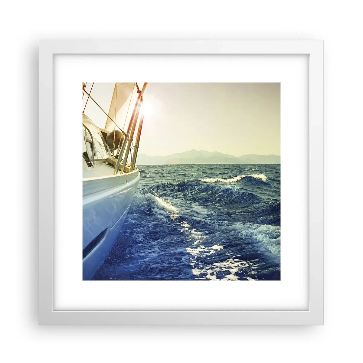 Póster en marco blanco - Para una aventura - 30x30 cm