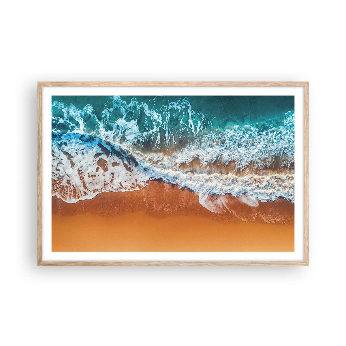 Póster en marco roble claro - Siempre a la par - 91x61 cm