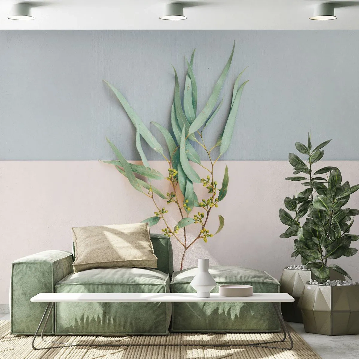 Fotomural Autadhesivo Deluxe Sticker - La sutileza del pastel - Pastel, Planta, bohemia - 250x175 cm