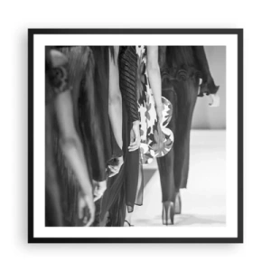 Póster en marco negro - Un desfile con estilo - 60x60 cm
